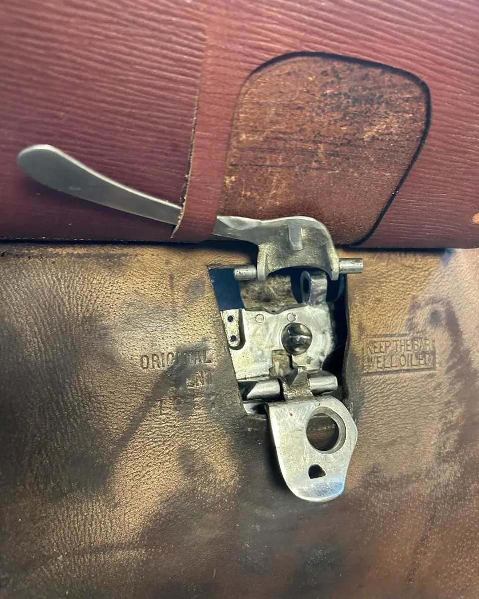 A Champion and Wilton side saddle safety bar after cleaning and oiling